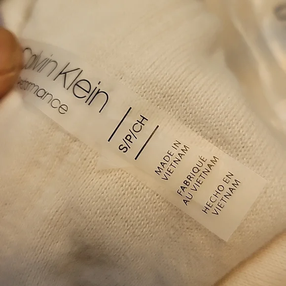 Calvin Klien Performance Off-White Hoodie Top Size Small - Picture 7 of 14